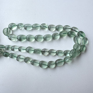 Natural Green Fluorite Oval Shaped Gemstone Beads, 8mm to 13mm Fluorite Oval Tumble Beads, Sold As 18 Inch Strand, GDS2283/7