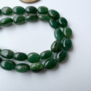 Natural Green Jade Smooth Oval Shaped Tumble Beads, 7mm To 11mm Green Jade Gemstone Oval Beads, Sold As 16 Inch Strand, GDS2283/8