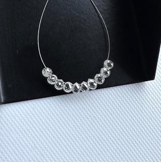 2 Piece 3mm Faceted Lab Grown Loose Diamond Teardrop Briolettes F/VS1 Drilled CVD Diamond Wedding Necklace Women
