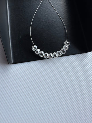 2 Piece 3mm Faceted Lab Grown Loose Diamond Teardrop Briolettes F/VS1 Drilled CVD Diamond Wedding Necklace Women