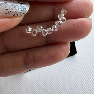 2 Piece 3mm Faceted Lab Grown Loose Diamond Teardrop Briolettes F/VS1 Drilled CVD Diamond Wedding Necklace Women