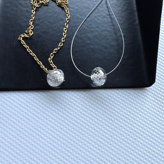 1 Pc 5mm Large Hole Drilled Diamond Bead, Clear White F/VS1 Lab Grown Diamond 0.5mm/1mm Drill Carries Necklace Floating Diamond, LG18