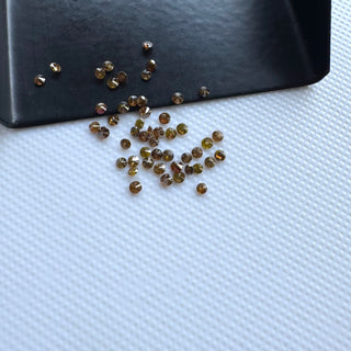 1mm/1.5mm/2mm/2.5mm/3mm Round Brilliant Cut Champagne Brown Melee Diamonds Loose, Faceted Natural Loose Accent Diamonds For Jewelry DDS701/8