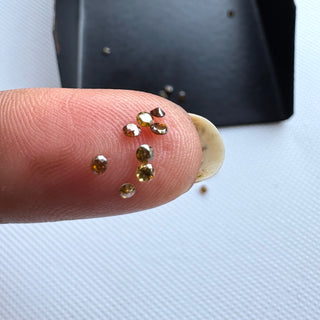 1mm/1.5mm/2mm/2.5mm/3mm Round Brilliant Cut Champagne Brown Melee Diamonds Loose, Faceted Natural Loose Accent Diamonds For Jewelry DDS701/8