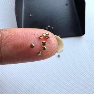 1mm/1.5mm/2mm/2.5mm/3mm Round Brilliant Cut Champagne Brown Melee Diamonds Loose, Faceted Natural Loose Accent Diamonds For Jewelry DDS701/8