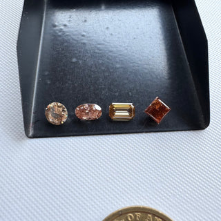 Round/Oval/Emerald/Princess Shaped Brown Champagne Brilliant Cut Lab Grown Diamond Loose For Ring, CVD Diamond for Jewelry Making, LG19