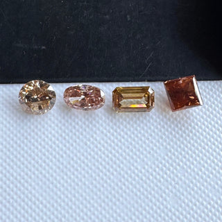 Round/Oval/Emerald/Princess Shaped Brown Champagne Brilliant Cut Lab Grown Diamond Loose For Ring, CVD Diamond for Jewelry Making, LG19