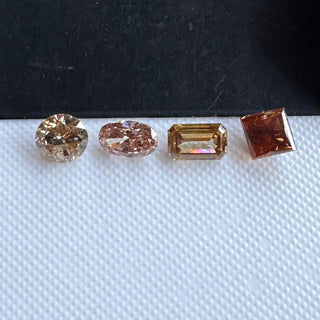 Round/Oval/Emerald/Princess Shaped Brown Champagne Brilliant Cut Lab Grown Diamond Loose For Ring, CVD Diamond for Jewelry Making, LG19