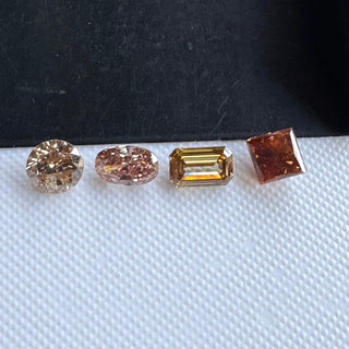 Round/Oval/Emerald/Princess Shaped Brown Champagne Brilliant Cut Lab Grown Diamond Loose For Ring, CVD Diamond for Jewelry Making, LG19