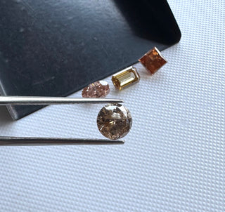 Round/Oval/Emerald/Princess Shaped Brown Champagne Brilliant Cut Lab Grown Diamond Loose For Ring, CVD Diamond for Jewelry Making, LG19