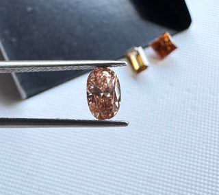 Round/Oval/Emerald/Princess Shaped Brown Champagne Brilliant Cut Lab Grown Diamond Loose For Ring, CVD Diamond for Jewelry Making, LG19