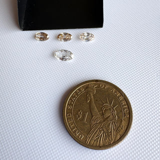 Moval Cut Clear White/Brown Lab Grown Diamond Loose For Ring Jewelry, CVD Diamond, Lab made Diamond, LG90
