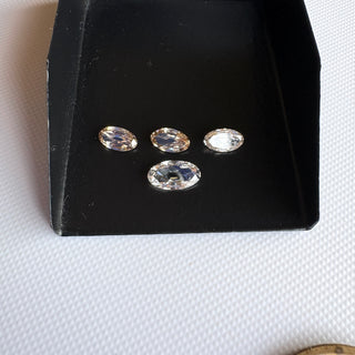 Moval Cut Clear White/Brown Lab Grown Diamond Loose For Ring Jewelry, CVD Diamond, Lab made Diamond, LG90