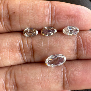 Moval Cut Clear White/Brown Lab Grown Diamond Loose For Ring Jewelry, CVD Diamond, Lab made Diamond, LG90