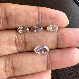 Moval Cut Clear White/Brown Lab Grown Diamond Loose For Ring Jewelry, CVD Diamond, Lab made Diamond, LG90