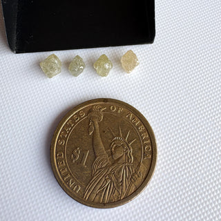 Natural Light Clear Yellow/White Rough Raw Octahedron Conflict Free Earth Mined Diamond For Jewelry, Natural Yellow Diamond Loose, DDS819