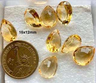 Natural Citrine Faceted Pear Shaped Orange Color Cut Gemstones Loose, Choose From 5x4mm/9x6mm/11x8mm/13x9mm/14x10mm/16x12mm Citrine, BB111