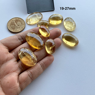 Natural Citrine Flat Back Cabochon Lots Loose, 9pc/4pc/15pc Lot Yellow Orange Citrine Gemstone For Jewelry, GDS1207