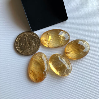 Natural Citrine Flat Back Cabochon Lots Loose, 9pc/4pc/15pc Lot Yellow Orange Citrine Gemstone For Jewelry, GDS1207