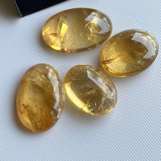 Natural Citrine Flat Back Cabochon Lots Loose, 9pc/4pc/15pc Lot Yellow Orange Citrine Gemstone For Jewelry, GDS1207