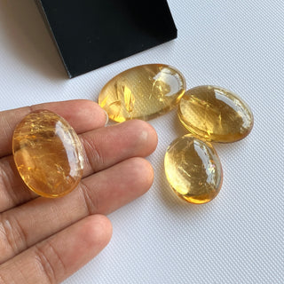 Natural Citrine Flat Back Cabochon Lots Loose, 9pc/4pc/15pc Lot Yellow Orange Citrine Gemstone For Jewelry, GDS1207