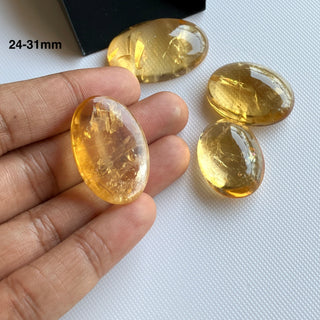 Natural Citrine Flat Back Cabochon Lots Loose, 9pc/4pc/15pc Lot Yellow Orange Citrine Gemstone For Jewelry, GDS1207