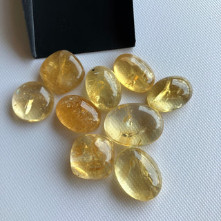 Natural Citrine Flat Back Cabochon Lots Loose, 9pc/4pc/15pc Lot Yellow Orange Citrine Gemstone For Jewelry, GDS1207