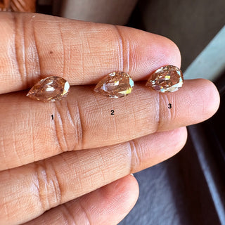IGI Certified 1.41CTW / 1.37CTW / 1.86CTW Clear Brown Pear Shaped Lab Grown Diamond Loose Champagne CVD Diamond for Jewelry, LG201