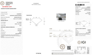 Marquise Shaped IGI Certified 2.01CTW/12.08mm FVP/VVS2 Lab Grown Diamond Loose For Engagement Ring Gift For Her Ready