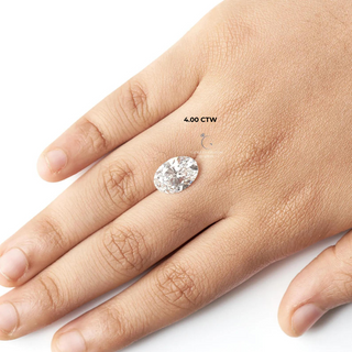 Oval Shaped Lab Grown Diamond - 4.00CTW E/VS1 (TV1049)