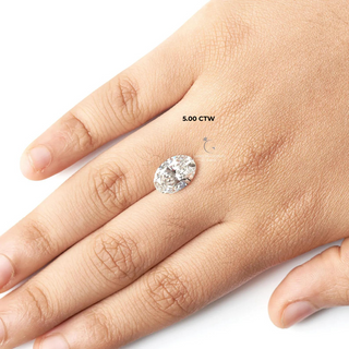 Oval Shaped Lab Grown Diamond - 4.00CTW E/VS1 (TV1049)