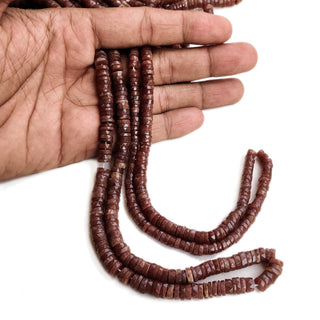 Natural Peach Moonstone Faceted Tyre Beads - 6mm Gemstone, 16-Inch Strand for Jewelry Making, GDE44