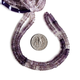 Natural Amethyst Faceted Tyre Beads – 6mm Purple 16 Inch Strand for Jewelry Making GDE55 - Rondelles Ovals & Rounds