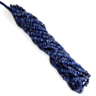 Natural 5mm Sodalite Smooth Square Shape Heishi Beads – 16 Inch Strand for Unique Jewelry Designs GDE56 - Rondelles