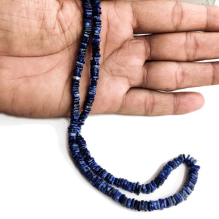 Natural 5mm Sodalite Smooth Square Shape Heishi Beads – 16 Inch Strand for Unique Jewelry Designs GDE56 - Rondelles