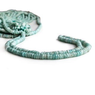 Natural Amazonite Smooth Tyre Shape Beads – 5mm Amazonite Gemstone Beads, 16 Inch Strand for Jewelry Making – GDE62