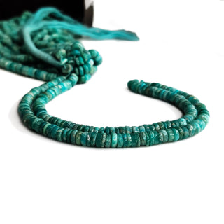 Natural Amazonite Smooth Tyre Shape Rondelle Beads – 6mm Amazonite Gemstone Beads, 16 Inch Strand for Jewelry Making – GDE64