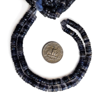 Natural Labradorite Gemstone Beads 5mm Faceted Tyre Shape – 17 Inch Strand for DIY Jewelry GDE71 - Rondelles Ovals &