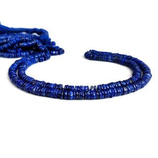 Natural Lapis Lazuli Smooth Tyre Shape Rondelle Beads, 5mm Gemstone Beads for Jewelry, 16 Inch Strand, GDE75