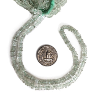 Green Amethyst Square Heishi Beads – 5mm Smooth Square Shape, Natural Amethyst Gemstone for Jewelry Making, 16-Inch Strand, GDE81