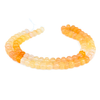 Aventurine Quartz Carved Melon Beads, 9mm to 11mm Yellow Aventurine Pumpkin Gemstone Bead/Rondelle, Jewelry Making, 9 Inch Strand, GDS2280/3