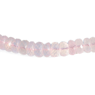 8mm Natural Rose Quartz Faceted Rondelle Beads, Light Pink Rose Quartz Rondelle Gemstone Beads Loose, 10 Inch Strand, GDS2278/6