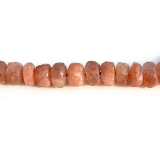 Sunstone Faceted Rondelle Beads, 6-6.5mm/6.5-7mm/8-9mm/9-10mm Natural Sunstone Gemstone Beads Loose, Sold As 10 Inch Strand, GDS2278/7