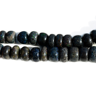 Andamooka Matrix Opal Smooth Rondelle Beads, Sizes 5-7mm/7-14mm Australian Opal Gemstone Beads, Sold As 16 Inch/8 Inch Strand, GDS2278/11