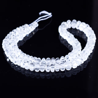 Crystal Quartz Carved Melon Pumpkin Beads, 6mm to 10mm Clear White Crystal Quartz Gemstone Beads Jewelry Making, 9 Inch Strand, GDS2280/16