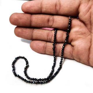 Natural Mystic Hematite Faceted Rondelle Beads, 3mm Hematite Cotted Gemstone For Jewelry , 12.5 Inch Strand, GDE23