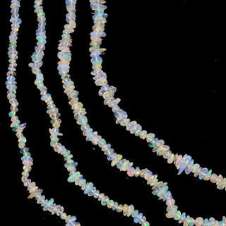 Natural Blue/White Ethiopian Opal Smooth Gemstone Beads, 2.5-5mm/3-8mm Ethiopian Opal Beads, 17 Inch Strand, GDS2221