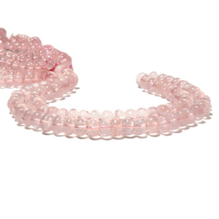 Natural Pink AAA Rose Quartz Smooth Rondelle Beads, 6mm/7mm/8mm Pink AAA Rose Quartz Rondelle Gemstone Beads, 16 Inch Strand, GDS2197