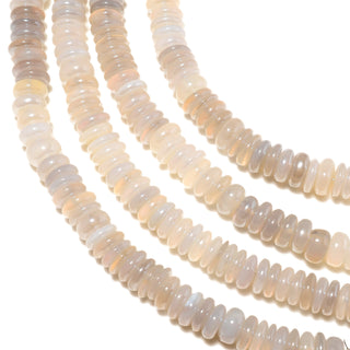 Grey Moonstone Faceted Rondelle Beads, 9mm Coated Moonstone Rondelles, 8 Inch Strand, GDS2217/1