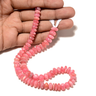 AAA Rhodochrosite Smooth Rondelle Beads 6-7mm/7-8mm/8-9mm/9-10mm Natural Pink Rhodochrosite Gemstone Beads, 14 Inch Strand, GDS2213